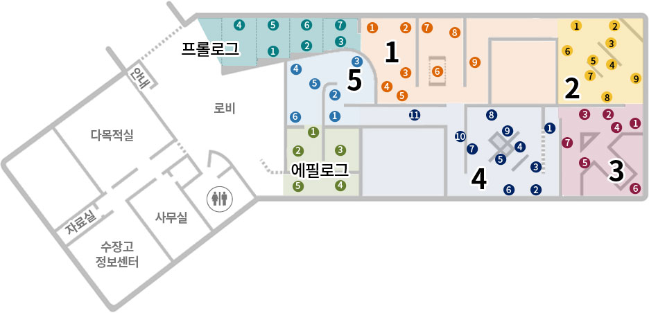 콩세계과학관 전체 구역 안내 이미지