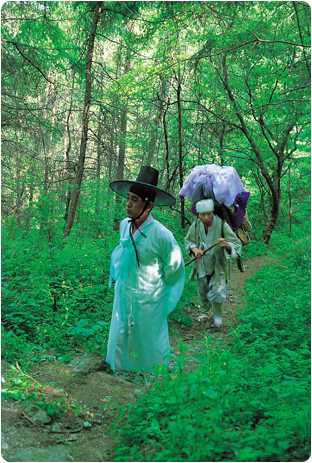 과거를 보기 위해 상경하던 선비와 보부상 재현